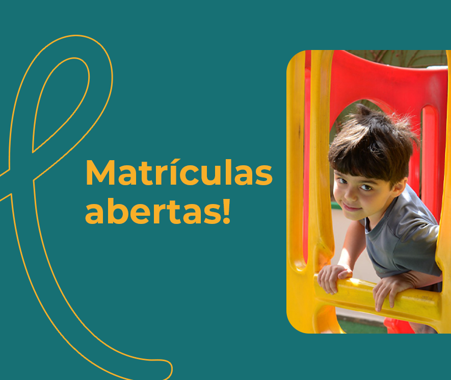 Banner de matrículas abertas da Educação Infantil