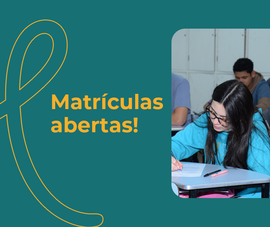 Banner de matrículas abertas do Ensino Médio